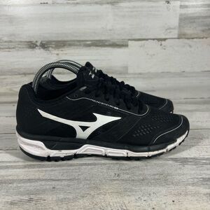 Mizuno Men's Synchro Running Athletic Lace Up Shoes‎ Sneakers Black White Size 7